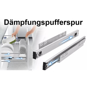 2er Teleskopschublade Korbauszug HENGMEI für 40cm Küchenschrank Schubladen Set