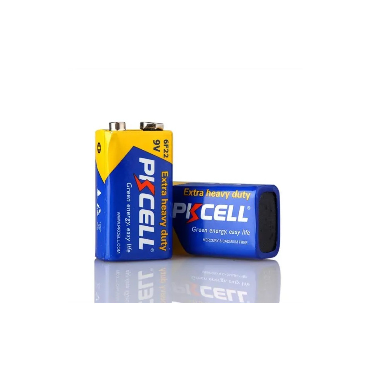 2x PKCELL 9V Batterien 6F22 Zink-Kohle 2er-Pack für...