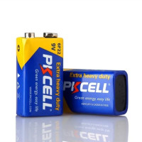 2x PKCELL 9V Batterien 6F22 Zink-Kohle 2er-Pack für Rauchmelder Radio Spielzeug