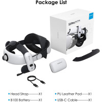 BOBOVR S3 Pro Kopfband für Meta Quest 3 Elite Strap ohne Akku mit PU Polsterung