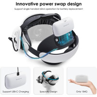 BOBOVR S3 Pro Kopfband für Meta Quest 3 Elite Strap ohne Akku mit PU Polsterung