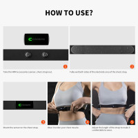 COOSPO H9Z Herzfrequenzmesser Brustgurt Bluetooth 5.0 ANT+ HR Sensor wiederaufladbar