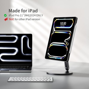 LULULOOK Magnetischer iPad Pro 11 M4 Ständer 360° drehbar Aluminium Halterung