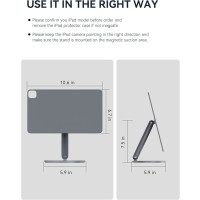LULULOOK Magnetischer iPad Pro 11 M4 Ständer 360° drehbar Aluminium Halterung