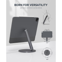 LULULOOK Magnetischer iPad Pro 11 M4 Ständer 360° drehbar Aluminium Halterung