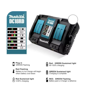 Makita 18V 4 Port Ladegerät DC18RC Original Schnellladegerät ohne Akku