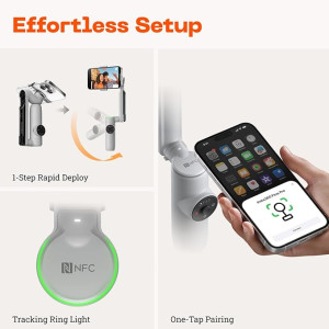 Insta360 Flow Pro Gimbal 3-Achsen KI Smartphone Stabilisator mit Stativ Grau
