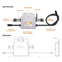 SG800W MPPT Micro Inverter WiFi 20V60V PV Wechselrichter 230V Tricorpower