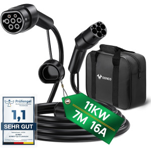 GONEO Typ 2 Ladekabel 11kW 7m 16A Schnellladen Elektroauto EV