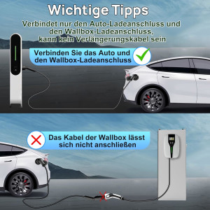 GONEO Typ 2 Ladekabel 11kW 7m 16A Schnellladen Elektroauto EV