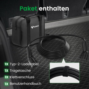 GONEO Typ 2 Ladekabel 11kW 7m 16A Schnellladen Elektroauto EV