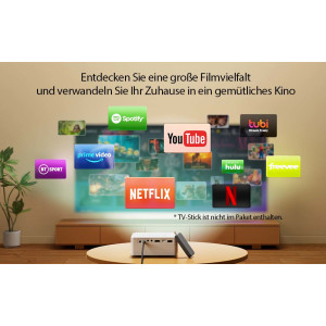 YOTON Y3 Mini Beamer 1080P 10000L Zoom HDMI USB TV Stick Handy Projektor