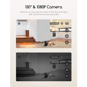 faroro Haustiergerät mit Leckerliausgabe Appsteuerung WLANfähig für Hunde Katzen