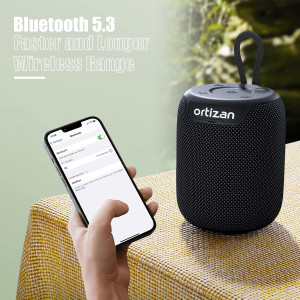 Ortizan X2 Mini Bluetooth Lautsprecher Wasserdicht 15W Stereo Akku 15h Schwarz