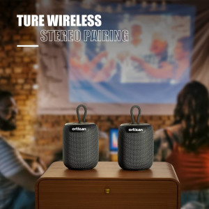 Ortizan X2 Mini Bluetooth Lautsprecher Wasserdicht 15W Stereo Akku 15h Schwarz