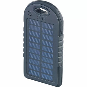 Solar Powerbank 4000 mAh mit LED Taschenlampe 2 USB Ausgänge Camping Outdoor