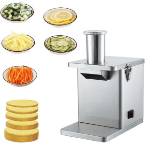 Elektrischer Gemüsewürfelschneider 200W Edelstahl Profi Würfelmaschine Gastro