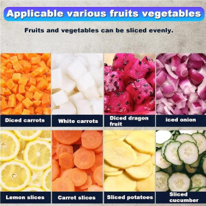 Elektrischer Gemüsewürfelschneider 200W Edelstahl Profi Würfelmaschine Gastro