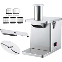 Elektrischer Gemüsewürfelschneider 200W Edelstahl Profi Würfelmaschine Gastro