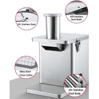 Elektrischer Gemüsewürfelschneider 200W Edelstahl Profi Würfelmaschine Gastro