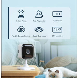 GNCC C2 Indoor WLAN-Kamera 1080p IR-Nachtsicht Zwei-Wege-Audio & micro-SD