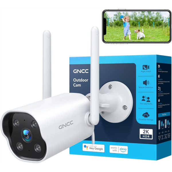 GNCC T1Pro Wireless Outdoor Überwachungskamera 1080p IP66 Wetterfest