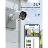 GNCC T1Pro Wireless Outdoor Überwachungskamera 1080p IP66 Wetterfest