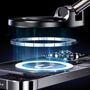 Handyhalterung Auto Magnet Saugnapf Halterung 360 Grad drehbar Schwarz K007