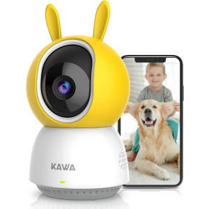 KAWA Überwachungskamera 1080P HD WLAN IP65 Gegensprechfunktion Bewegungserkennung