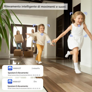 KAWA Überwachungskamera 1080P HD WLAN IP65 Gegensprechfunktion Bewegungserkennung