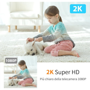 KAWA Überwachungskamera 1080P HD WLAN IP65 Gegensprechfunktion Bewegungserkennung