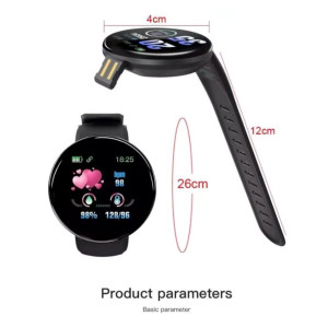 SMART BRACELET 30097 Smartwatch Schwarz Blau Fitness Puls Blutdruck Bluetooth