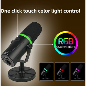 S338 RGB Mikrofon USB C XLR Dynamisch 192kHz Gaming Podcast Studio Mikro