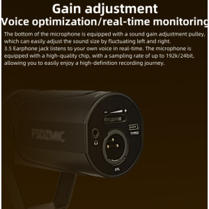 S338 RGB Mikrofon USB C XLR Dynamisch 192kHz Gaming Podcast Studio Mikro