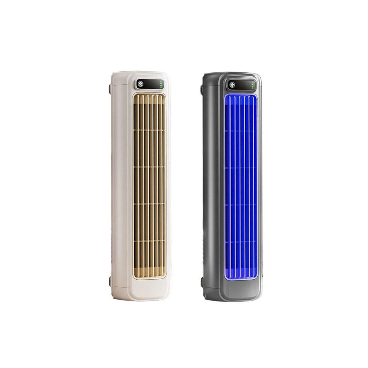 Tower Fan M60 Tragbarer Bladeless Ventilator Grau Beige Leic