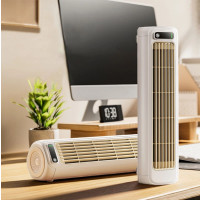 Tower Fan M60 Tragbarer Bladeless Ventilator Grau Beige Leicht