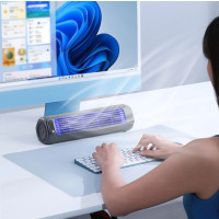 Tower Fan M60 Tragbarer Bladeless Ventilator Grau Beige Leicht