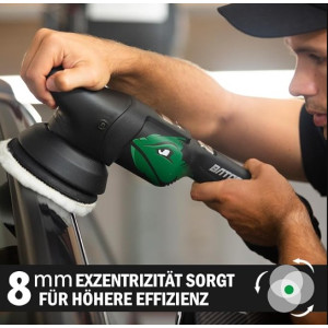 BATOCA S2 Akku Poliermaschine 12V 125 mm LCD 2000–4500Umin 8 mm Exzenter
