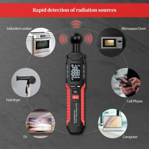 QLUUE EMF Messgerät Digital Elektromagnetische Strahlung LCD Display Alarm