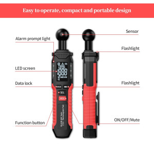 QLUUE EMF Messgerät Digital Elektromagnetische Strahlung LCD Display Alarm