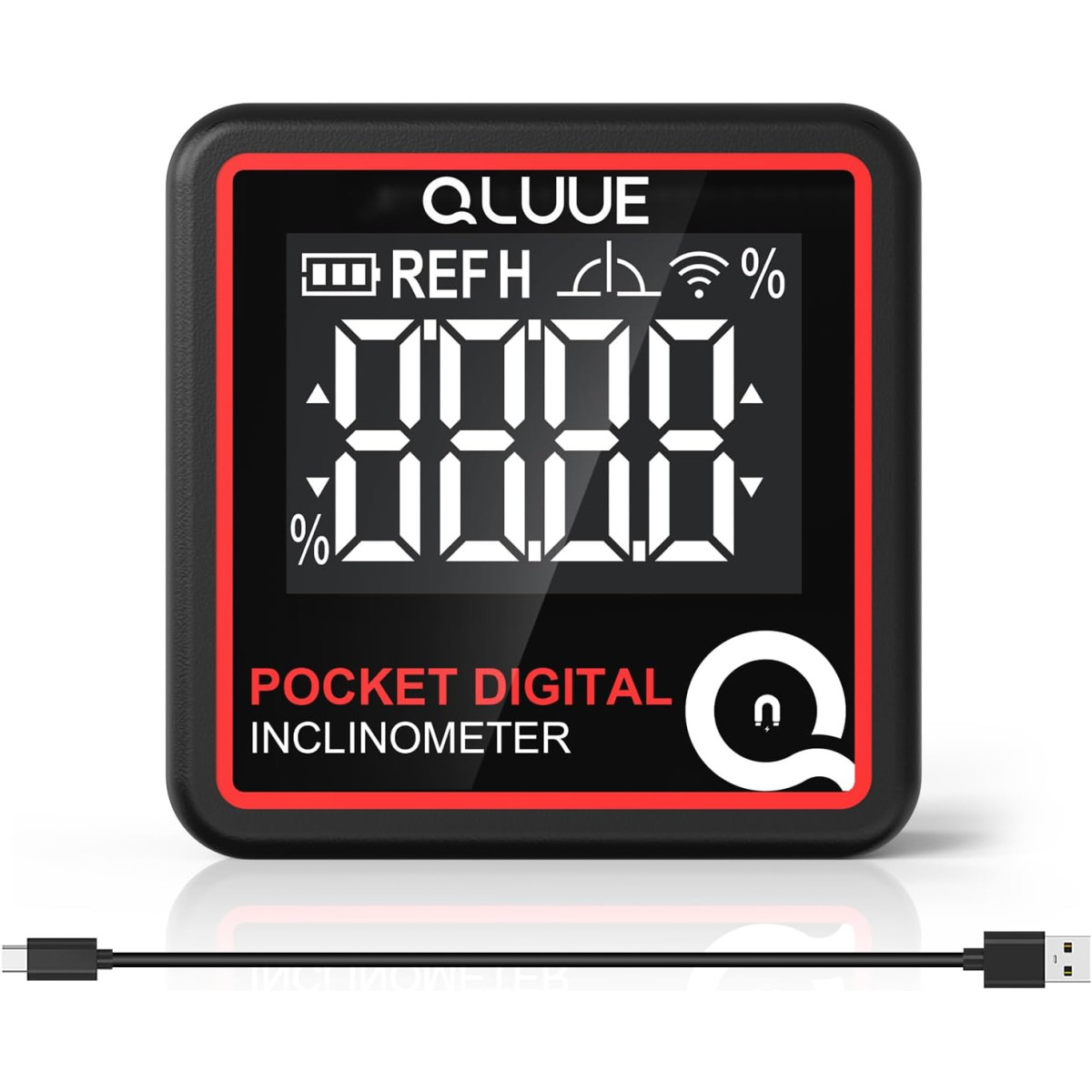 QLUUE Digitaler LCD Winkelmesser mit Magnet Typ C...