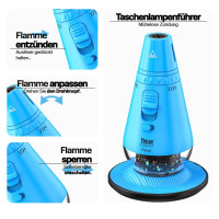 Yocan RED Gavin Butanbrenner Nachfüllbar Flammenregler Sicherheit Metallgriff