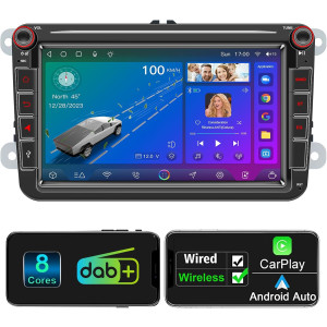 8 Zoll Android Auto CarPlay Navigation 1GB 32GB FM BT Rückfahrkamera WLAN USB