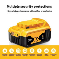 Akku 20V XR 6Ah Li Ion kompatibel für DeWalt Werkzeug Ersatzakku Powerpack