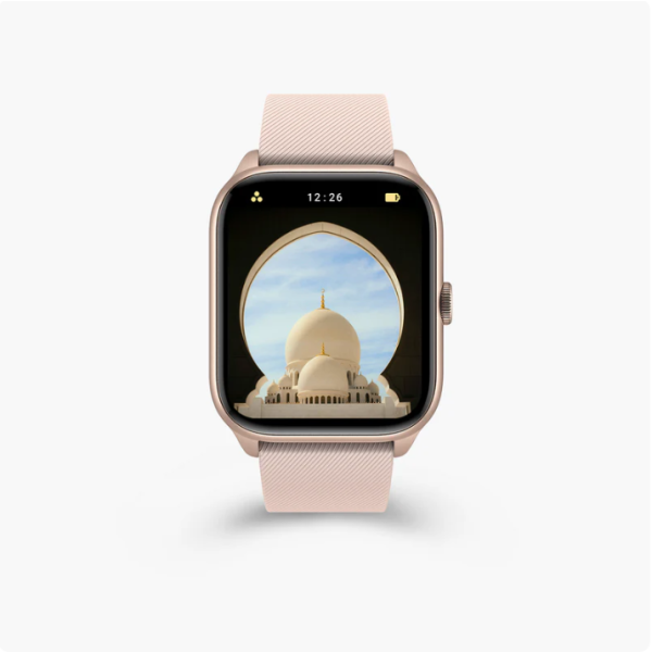 iQIBLA Qwatch S2 Smartwatch Pink Muslim Uhr Azkar Herzfrequenz Fitness