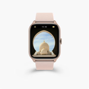 iQIBLA Qwatch S2 Smartwatch Pink Muslim Uhr Azkar Herzfrequenz Fitness