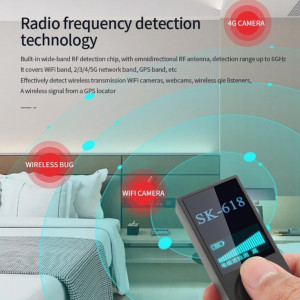 SK618 Signal Detection Analyzer mobiler Anti-Spionage-Detektor für Privatsphäre