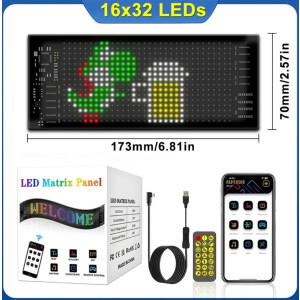 LED Matrix Panel 16x32 App Steuerung RGB Display USB...