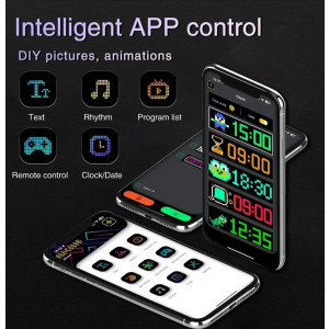 LED Matrix Panel 16x32 App Steuerung RGB Display USB Indoor Pixelanzeige