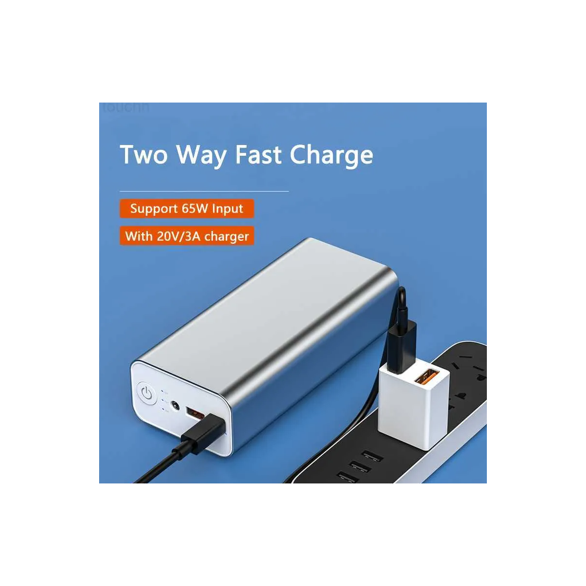 Powerbank 30000mAh 65W USB C DC Schnellladegerät...